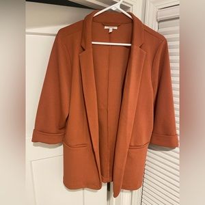 Deep apricot Maurice’s Blazer. 3/4 sleeve